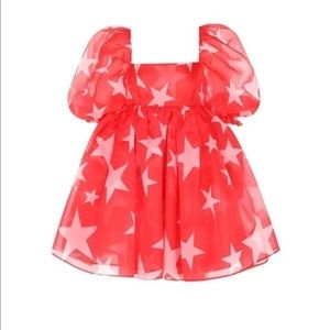Selkie The Puff Dress in Red Star Size XS NWT